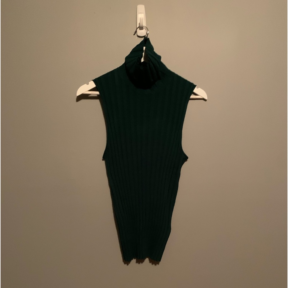 J. Crew Factory Ribbed Light Sweater Top - Large (Dark Green)